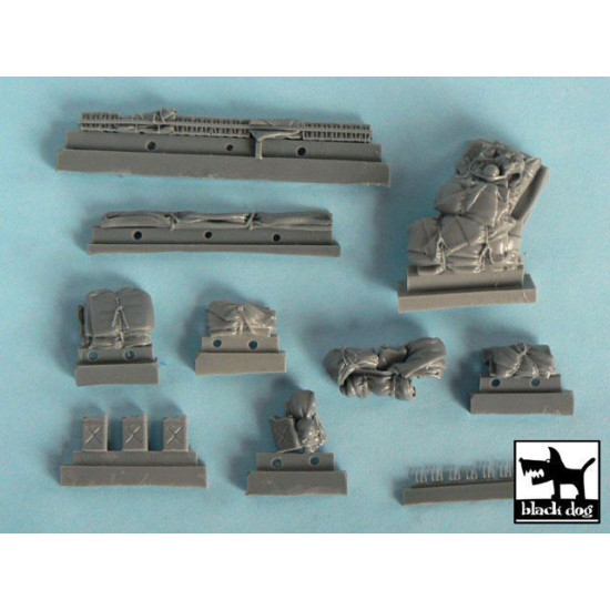 Black Dog T48044 1/48 M26 Pershing accessories set Tamiya 32537, 17 resin parts