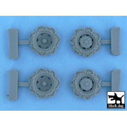 Black Dog T48057 1/48 Steyr Type 1500A/01 snowchained wheels set for Tamiya kits, 4 resin parts