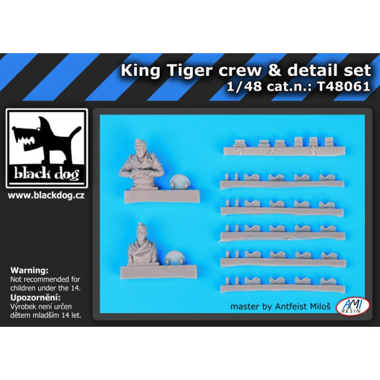 Black Dog T48061 1/48 Jagd Tiger tank crew plus detail set for Tamiya