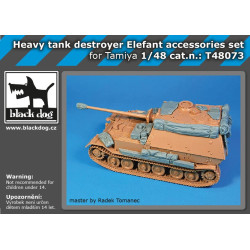 Black Dog T48073 1/48 Heavy tank destroyer Elefant accessories set for Tamiya