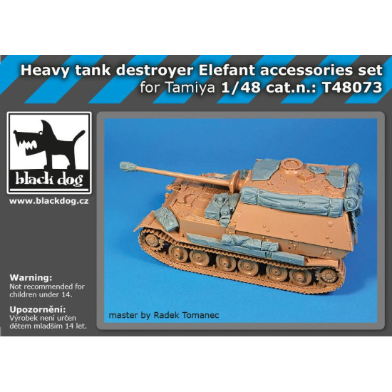 Black Dog T48073 1/48 Heavy tank destroyer Elefant accessories set for Tamiya