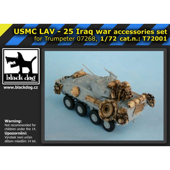 Black Dog T72001 1/72 LAV 25 Iraq War for Trumpeter 07268, 17 resin parts