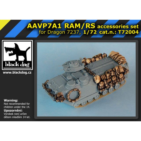 Black Dog T72004 1/72 AAVP7A1 RAM/RS for Dragon 07237, 10 resin parts