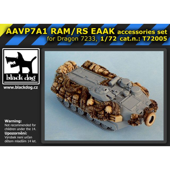 Black Dog T72005 1/72 AAVP7A1 RAM/RS EAAK for Dragon 07233, 10 resin parts