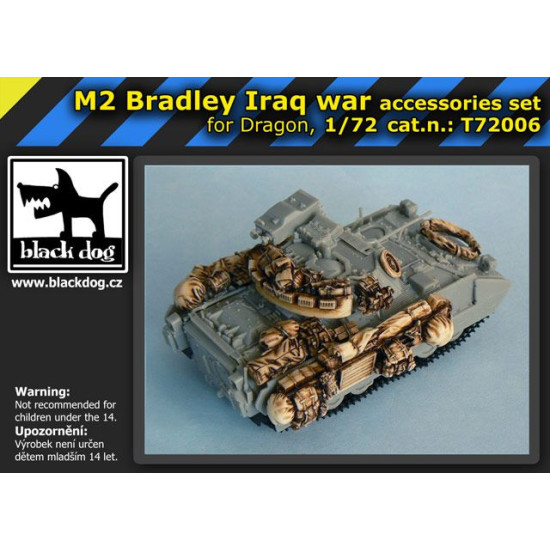 Black Dog T72006 1/72 M2 Bradley for Dragon, 16 resin parts