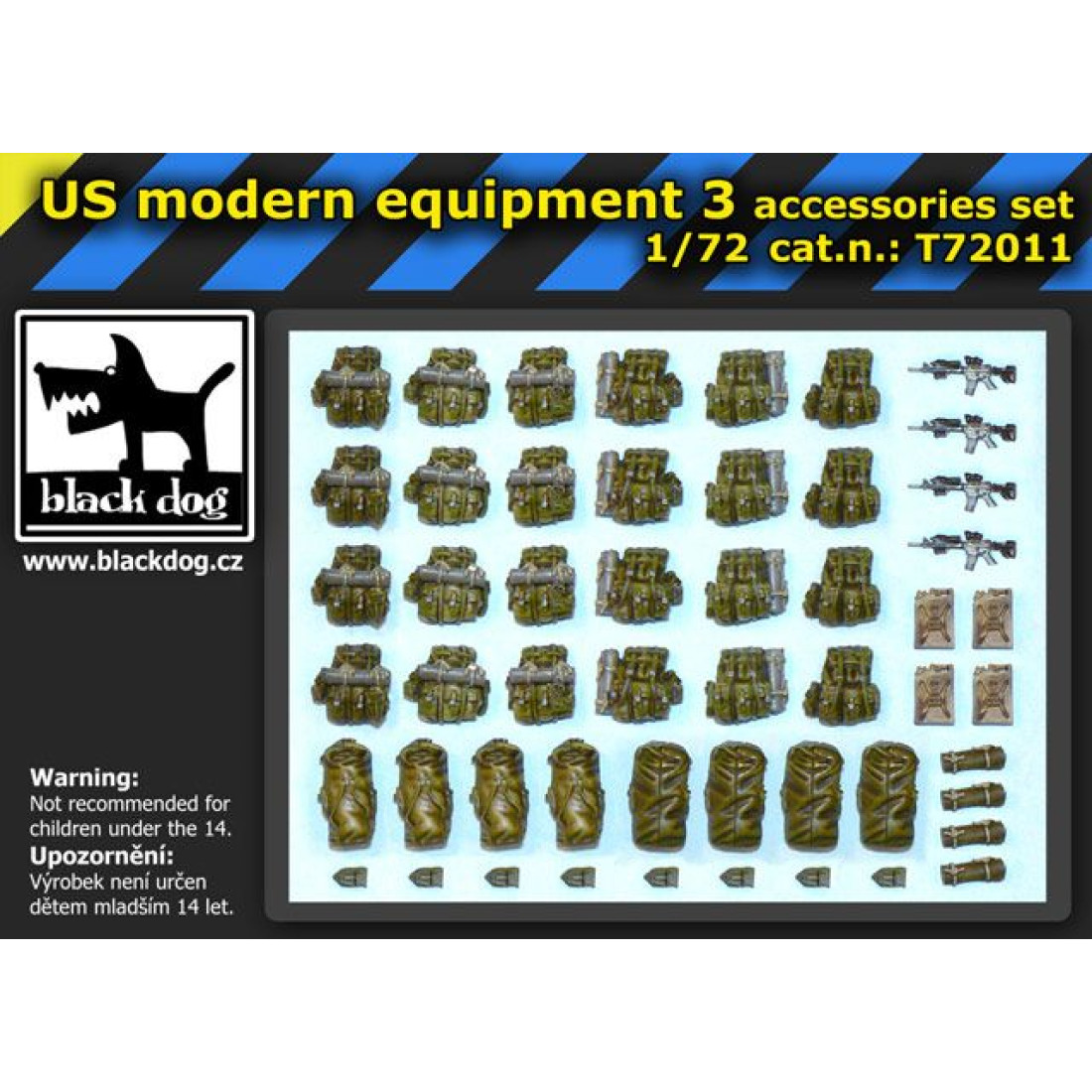 Black Dog 1/72 US Modern Soldier's Equipment Accessories Set No.1 - Resin Diorama Kit T72009