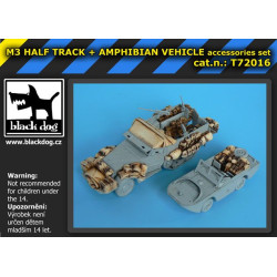 Black Dog T72016 1/72 M3 Half Track +amphibian vehicle for Trumpeter