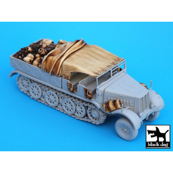 Black Dog T72018 1/72 Sd. Kfz. 9 Famo canvas for Revell