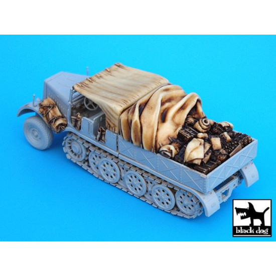 Black Dog T72018 1/72 Sd. Kfz. 9 Famo canvas for Revell