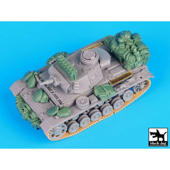 Black Dog T72037 1/72 German Pz.Kpw III Ausf.N DAK accessories set for Dragon