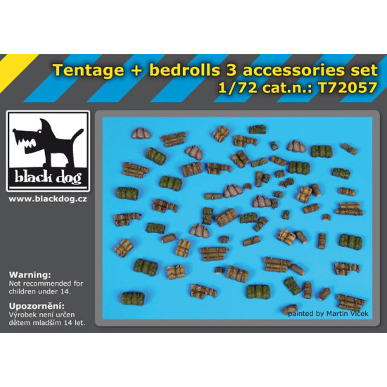 Black Dog T72057 1/72 Tentage plus bedrols 3 accessories set