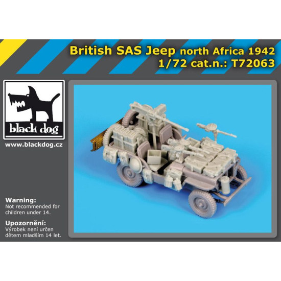 Black Dog T72063 1/72 British SAS jeep North Africa 1942 for Dragon