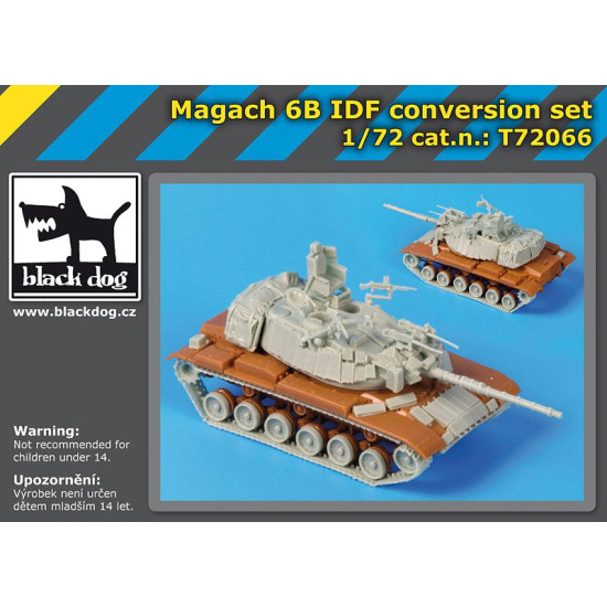 Black Dog T72066 1/72 Magach 6 B IDF conversion setT72066 1/72 Magach 6 B IDF conversion set for Revell
