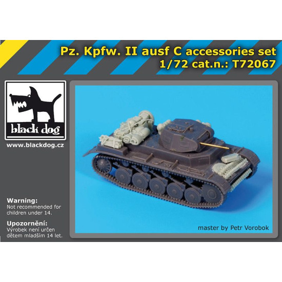 Black Dog T72067 1/72 Pz Kpfw II ausf C accessories set for S -model Black Dog T72067 1/72 Pz Kpfw II ausf C accessories set for S -model
