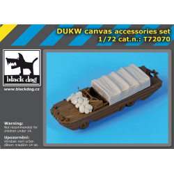 Black Dog T72070 1/72 DUKW canvas accessories set for Italeri