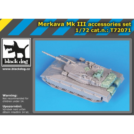 Black Dog T72071 1/72 Merkava Mk III accessories set for Trumpeter