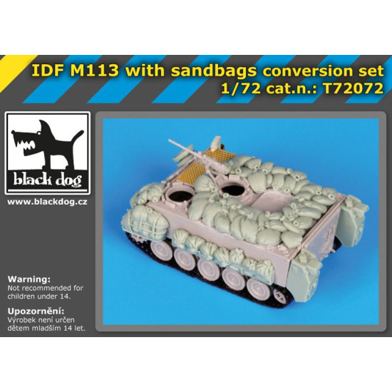 Black Dog T72072 1/72 IDF M113 with sandbags conversion set for Trumpeter Black Dog T72072 1/72 IDF M113 with sandbags conversion set for Trumpeter
