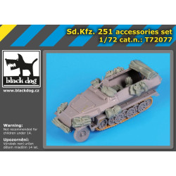 Black Dog T72077 1/72 Sd.Kfz.251 accessories set for Dragon