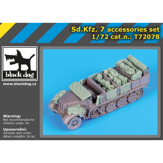 Black Dog T72078 1/72 Sd.Kfz 7 accessories set for Revell