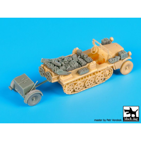 Black Dog T72080 1/72 Sd.Kfz 10 with Sd.Ah.32 accessories set for MK 72 Black Dog T72080 1/72 Sd.Kfz 10 with Sd.Ah.32 accessories set for MK 72