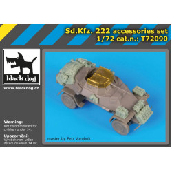 Black Dog T72090 1/72 Sd.Kfz 222 accessories set for Dragon