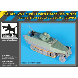 Black Dog T72093 1/72 Sd.Kfz.251 ausf D Hotchkiss turret conversion set Dragon