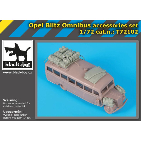 Black Dog T72102 1/72 Opel Blitz Omnibus accessories set for Roden