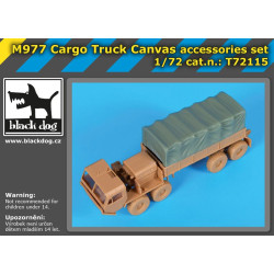 Black Dog T72115 1/72 M 977 Cargo truck canvas accessories set for Academy