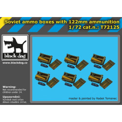 Black Dog T72125 1/72 Soviet ammo boxes with 122 mm ammunition