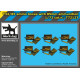 Black Dog T72127 1/72 T34/85 ammo boxes with 85 mm ammunition