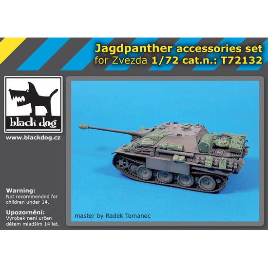 Black Dog T72132 1/72 Jagdpanther accessories set for Zvezda Black Dog T72132 1/72 Jagdpanther accessories set for Zvezda