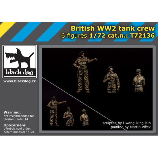 Black Dog T72136 1/72 British WW II tank crew