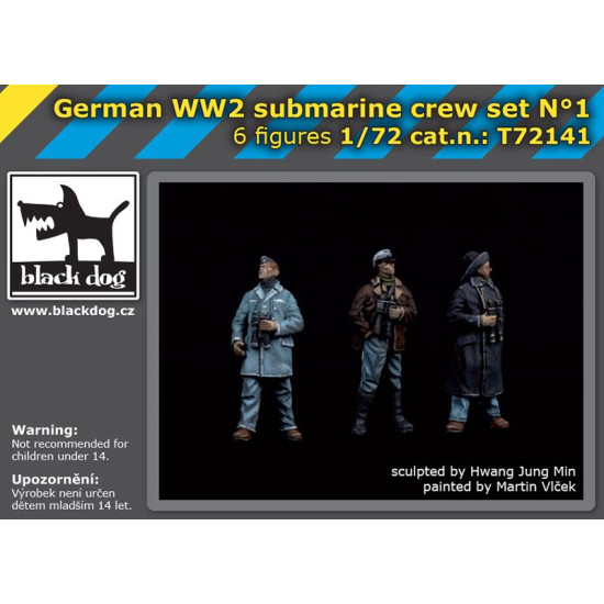 Black Dog T72141 1/72 German WW II submarine crew set #1