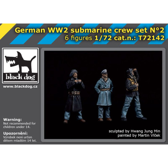 Black Dog T72142 1/72 German WW II submarine crew set #2