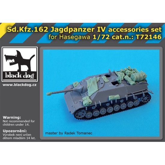 Black Dog T72146 1/72 Sd.Kfz 162 Jagdpanzer IV accessories set for Hasegawa