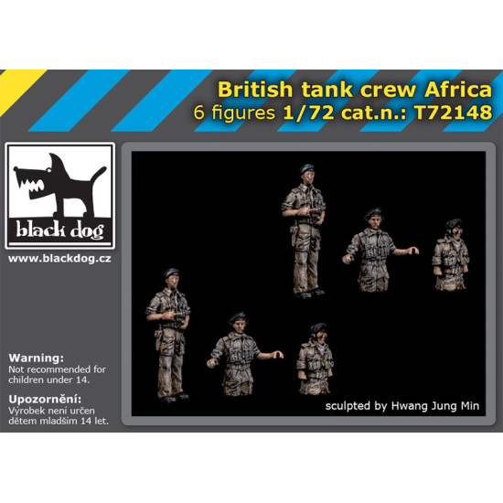 Black Dog T72148 1/72 British tank crew Africa