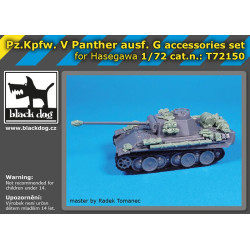 Black Dog T72150 1/72 Pz.Kpfw V Pantther Ausf G accessories set for Hasegawa