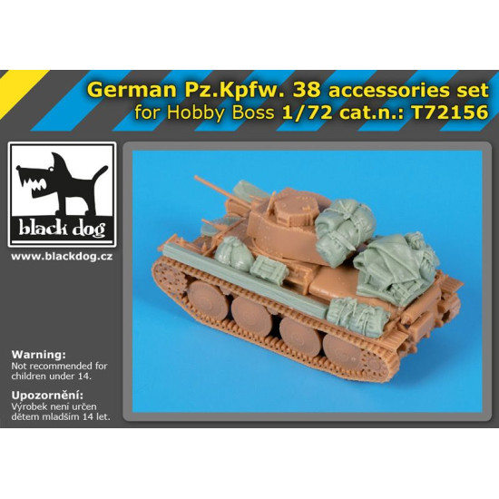 Black Dog T72156 1/72 German Pz.Kpfw 38 accessories set for HobbyBoss Black Dog T72156 1/72 German Pz.Kpfw 38 accessories set for HobbyBoss