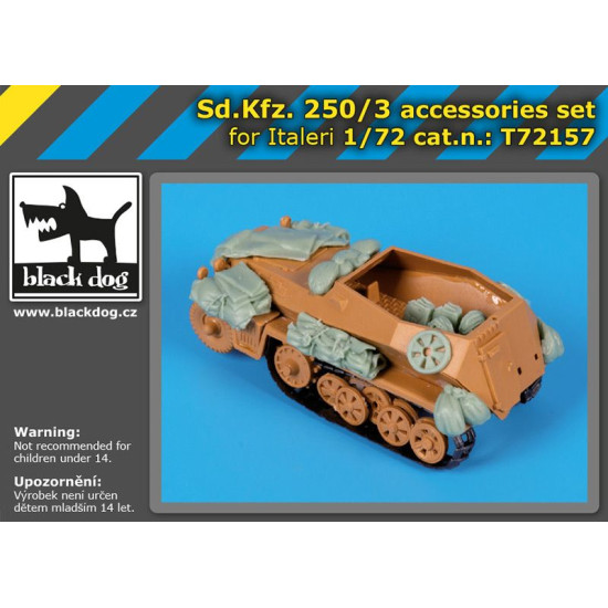 Black Dog T72157 1/72 Sd.Kfz 250/3 accessories set for Italeri