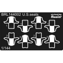 Brengun BRL144002 1/144 US seats PE seats for aircrafts