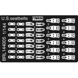 Brengun BRL144005 1/144 US seat belts PE seat belts for aircrafts