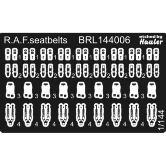 Brengun BRL144006 1/144 UK seat belts PE seat belts for aircrafts