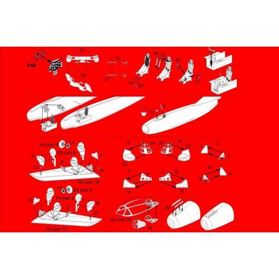 Brengun BRL144083 1/144 Mig-15 (Attack) PE parts for Attack kit