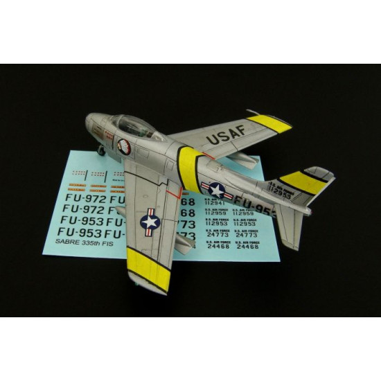 Brengun BRL144084 1/144 F-86F SABRE 335th FIS Decals for Trumpeter