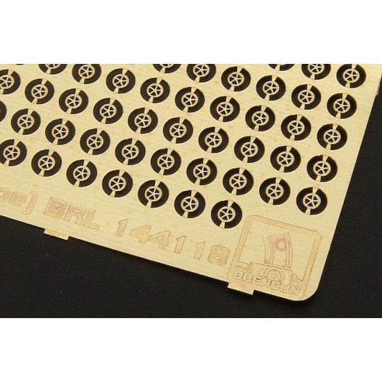 Brengun Brl144119 1/144 Tie Down Points Cross Type Us Aircraft Carrier Pe Set