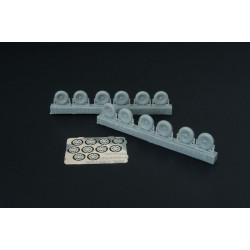 Brengun BRL144139 1/144 F4U Corsair - F6F Hellcat resin set of wheels five types