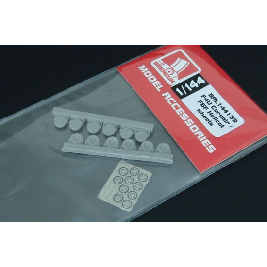 Brengun BRL144139 1/144 F4U Corsair - F6F Hellcat resin set of wheels five types