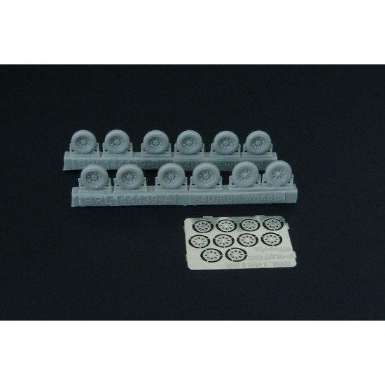 Brengun BRL144139 1/144 F4U Corsair - F6F Hellcat resin set of wheels five types