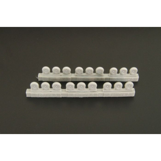Brengun BRL144142 1/144 Spitfire wheels set of tires and spokes resin 3 types