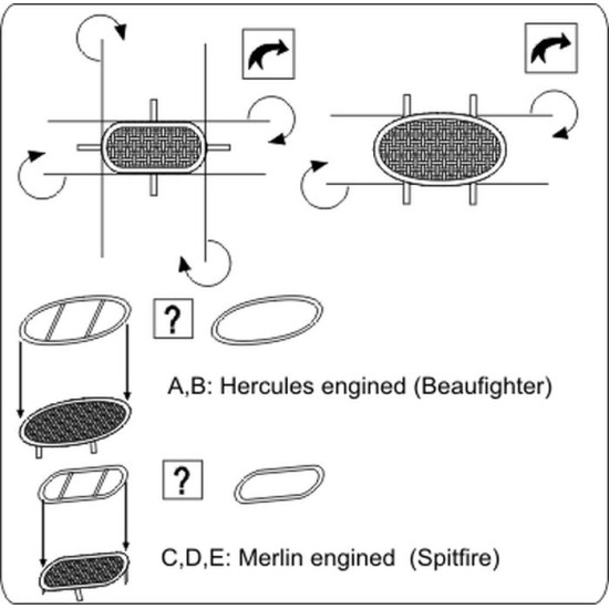 Brengun BRL32002 1/32 Intake guards RAF air-intake meshes PE parts for aircraft